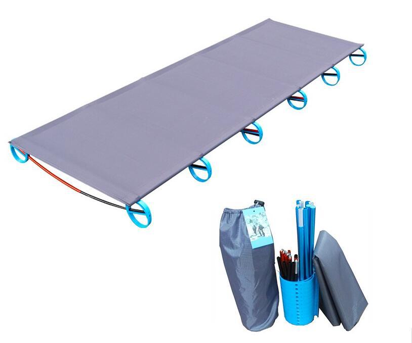 Camping Folding Bed Ultralight Single Bed Tent Cot Portable Sleeping Bed Alloy Frame