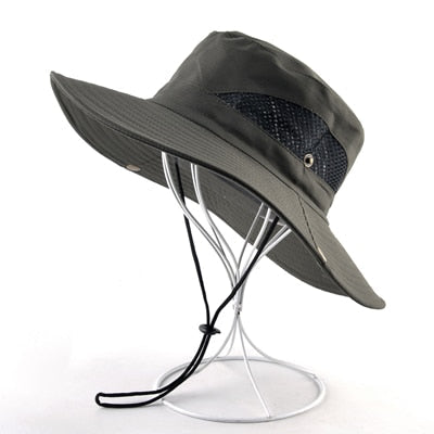 Sun hats for men Outdoor Fishing cap Wide Brim Anti-UV Summer Hiking camping