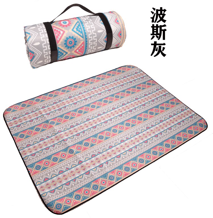 2Mx2M Outdoor Ethnic Camping Mat Thickened Outdoor Picnic Mat Picnic Cloth Floor Mat Portable Waterproof and Moisture-proof