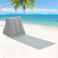 Foldable Soft Inflatable Beach Mat Festival Camping Leisure Lounger Back Pillow Cushion Chair Seat Air Bed Travel Mattress