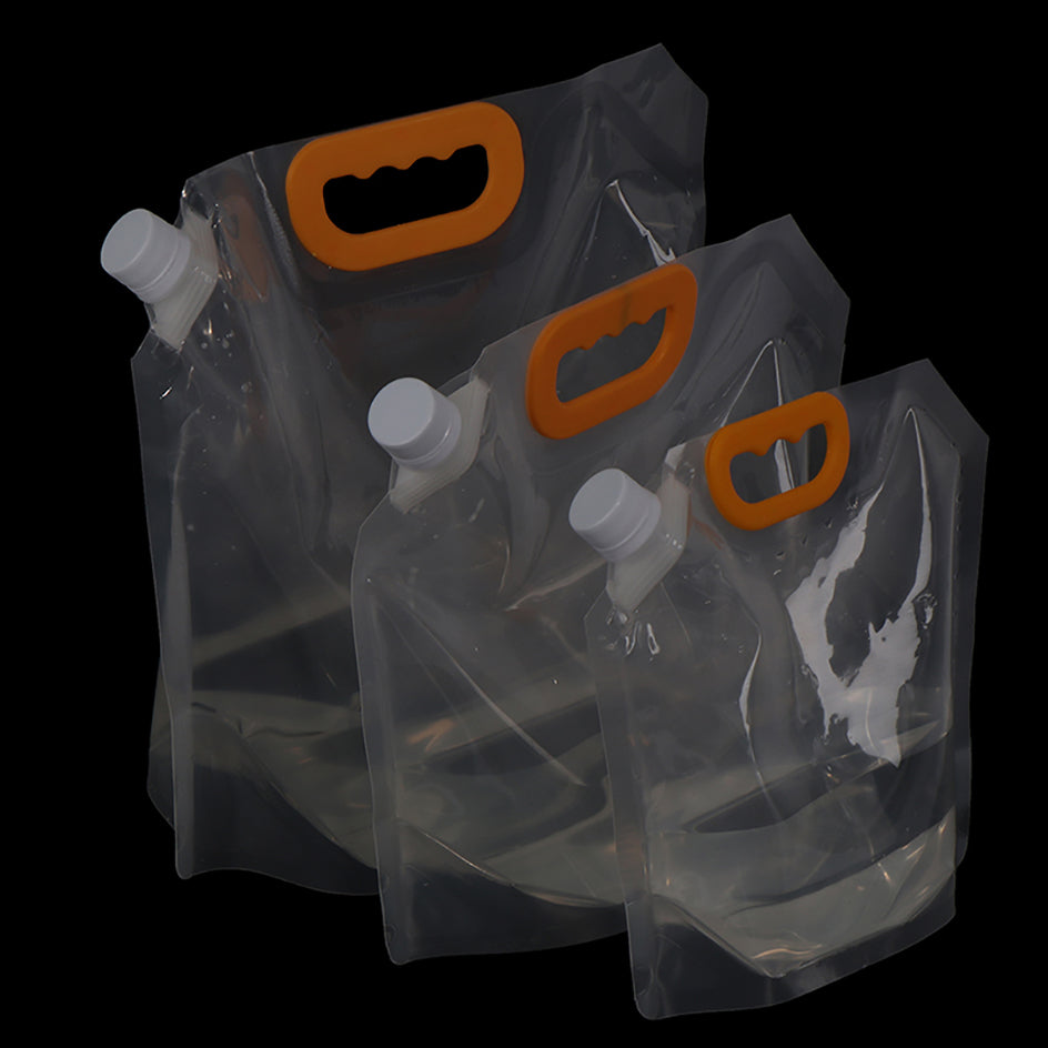 Foldable Beer Bag Transparent Stand-Up Plastic Juice Milk Packaging Bag Outdoor Camping Hiking Portable Water Bags