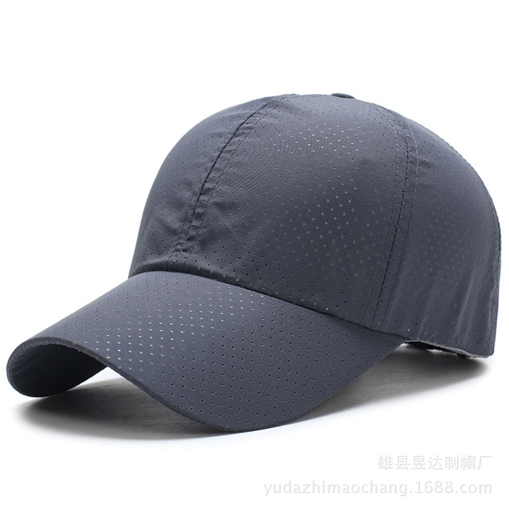 1pc Baseball Cap Unisex Summer Solid Thin Mesh Portable Quick Dry Breathable Sun Hat Golf Tennis Running Hiking Camping