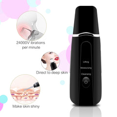 Blackhead Wrinkles Remover Vibration Massage Machine Deep Facial Cleansing Ultrasound Skin Scrubber