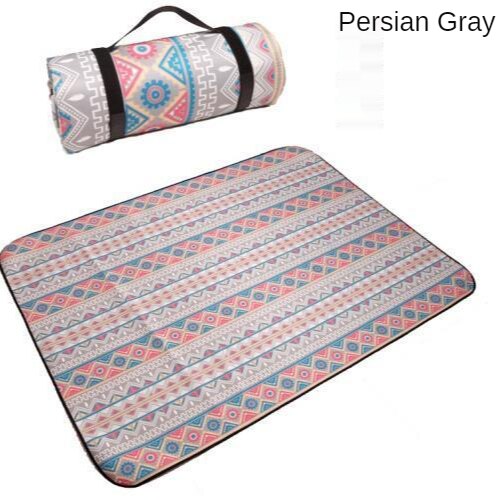 Folding Camping Mat Outdoor Beach Picnic Nation Style Printed Thicken Sleeping Camping Pad Mat Moistureproof Plaid Blanket