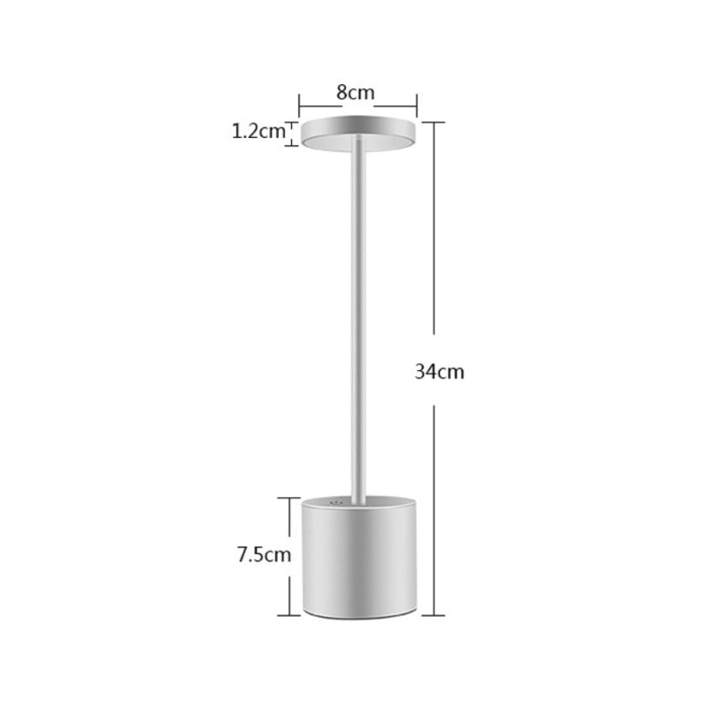 LED Desk Lamps Aluminum Alloy RechargeableTouch Dimming Table Lamps For Bar Living Room Reading Camping Light
