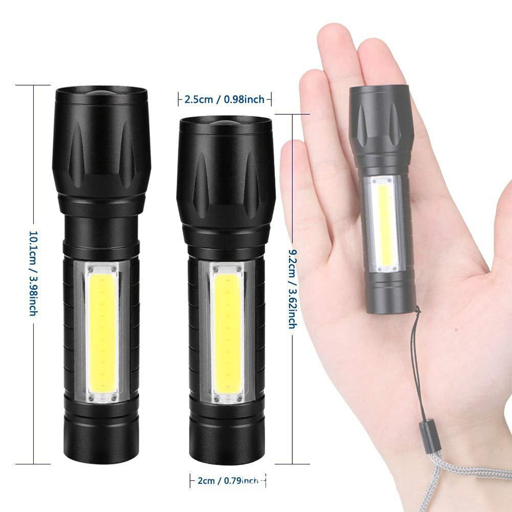 Portable Rechargeable Zoom LED Flashlight Torch Lantern 3 Lighting Modes Camping Light Mini Led