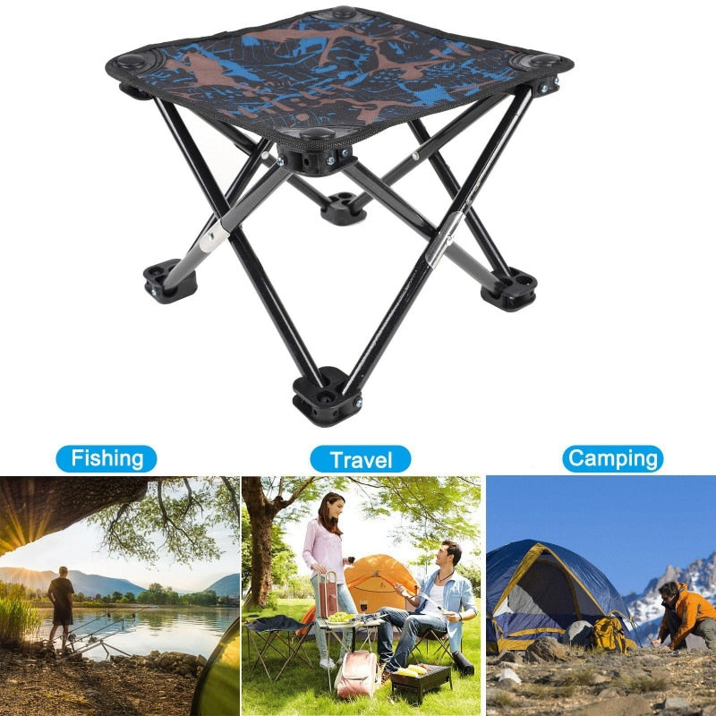 Outdoor Chair Camping Stool Folding Fishing Chair Conveniently Carry Seat Maximum Weight of 100KG