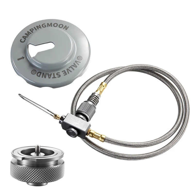 Camping Gas Canister Extent Hose Connector Outdoor Gas Stove with Valve And Adapter Camping Equipment Tank Adapter