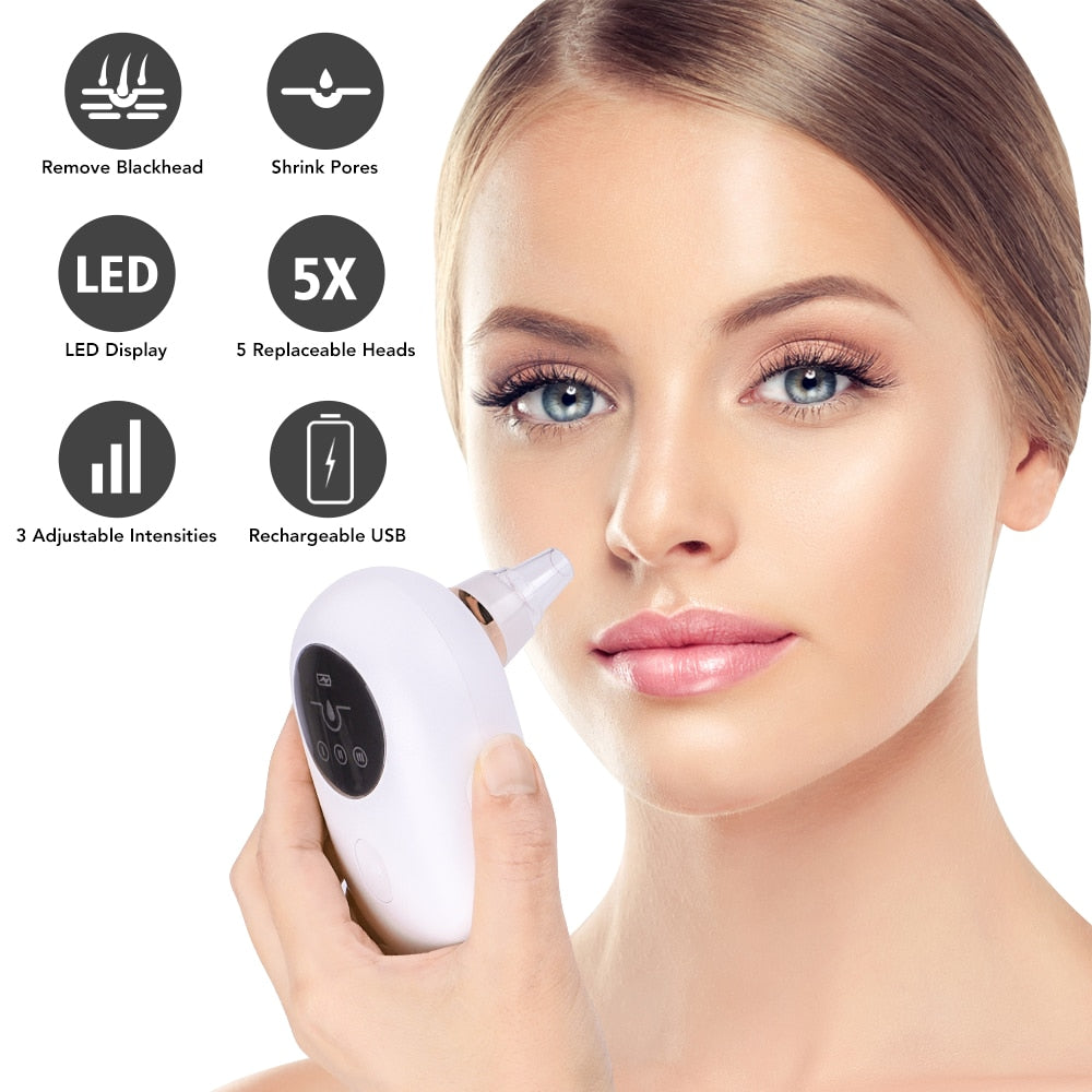 Face Pore Cleaner Remover Blackhead Skin Vacuum Acne Suction Extractor