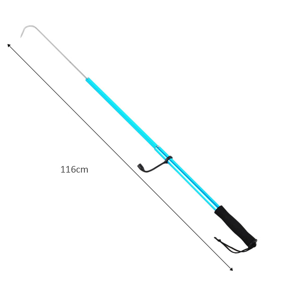 Retractable Fish Gaff Professional Telescopic Ice Sea Fishing Spear Hook Gripper Stainless Steel Fishing Tackle