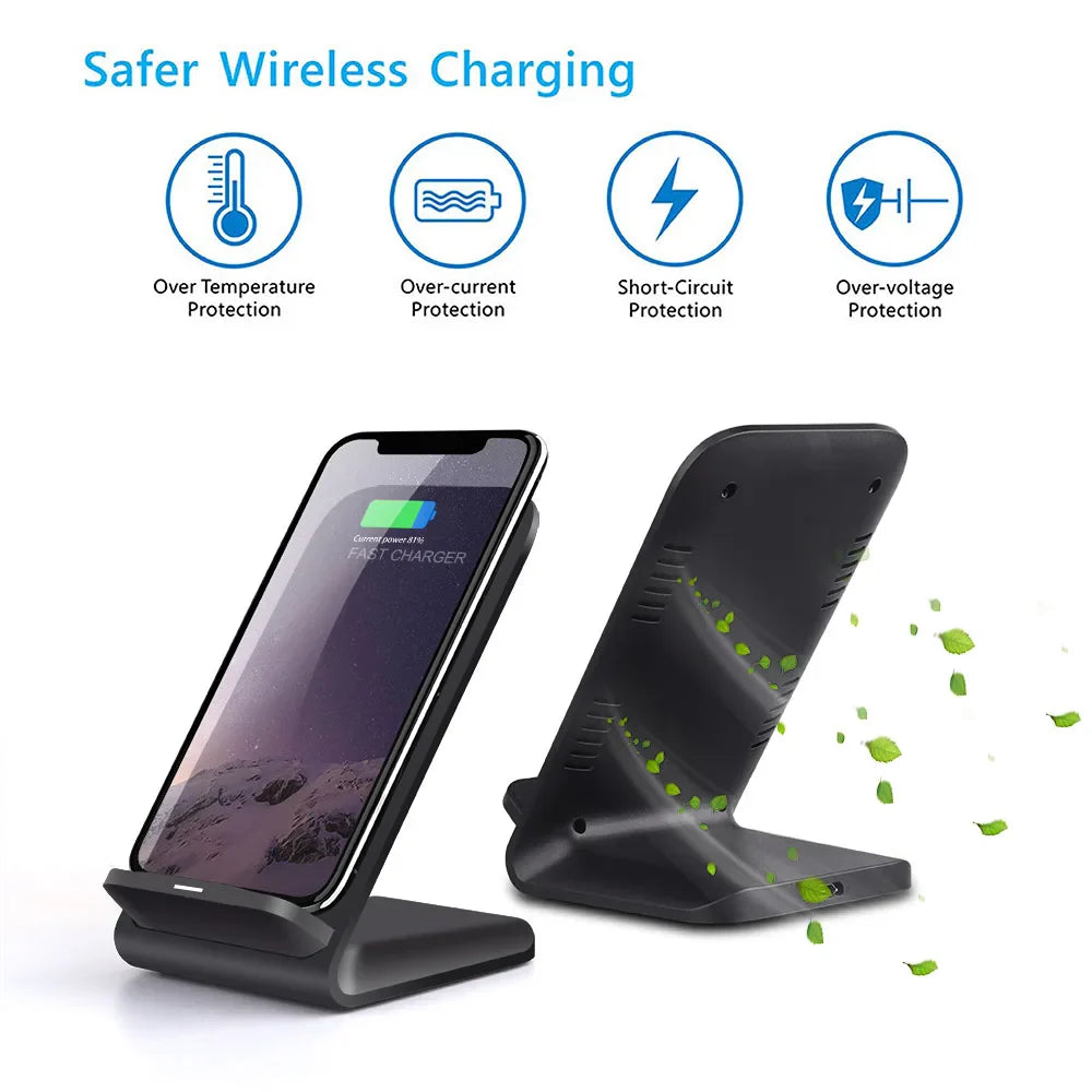 30W Wireless Charger Stand for iPhone & Samsung Fast Charging Dock Station