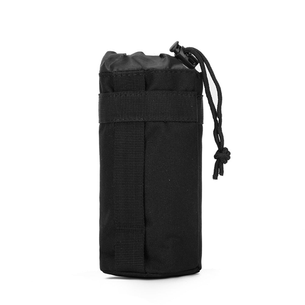 Water Bottle Carrier 500ml Outdoor Molle Pouch Bag for Camping Hiking Traveling with Shoulder Strap