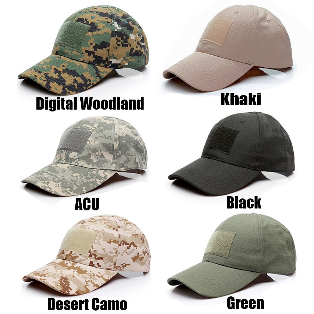 Adjustable Tactical Hat Camouflage Military Army Camo Airsoft Hunting Camping Hiking Fishing Caps