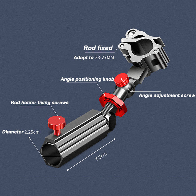 Fishing Rod Holder Aluminum Magnesium Alloy Universal 360Adjustable Snap Fixed Fish Chair Rod Rack Fishing Accessories