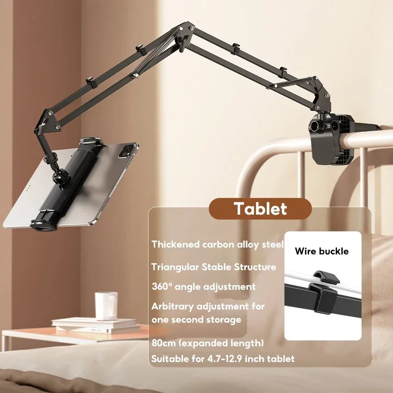 Adjustable Mobile Phone & Tablet Stand - Bedside, Desktop, Cantilever Holder