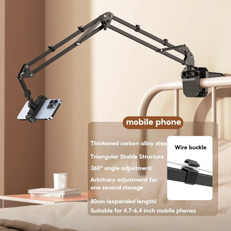 Adjustable Mobile Phone & Tablet Stand - Bedside, Desktop, Cantilever Holder