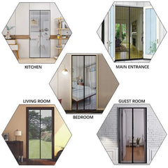 Magnetic Screen Door Curtain - Anti-Mosquito, Automatic Closing, Insect & Fly Protection