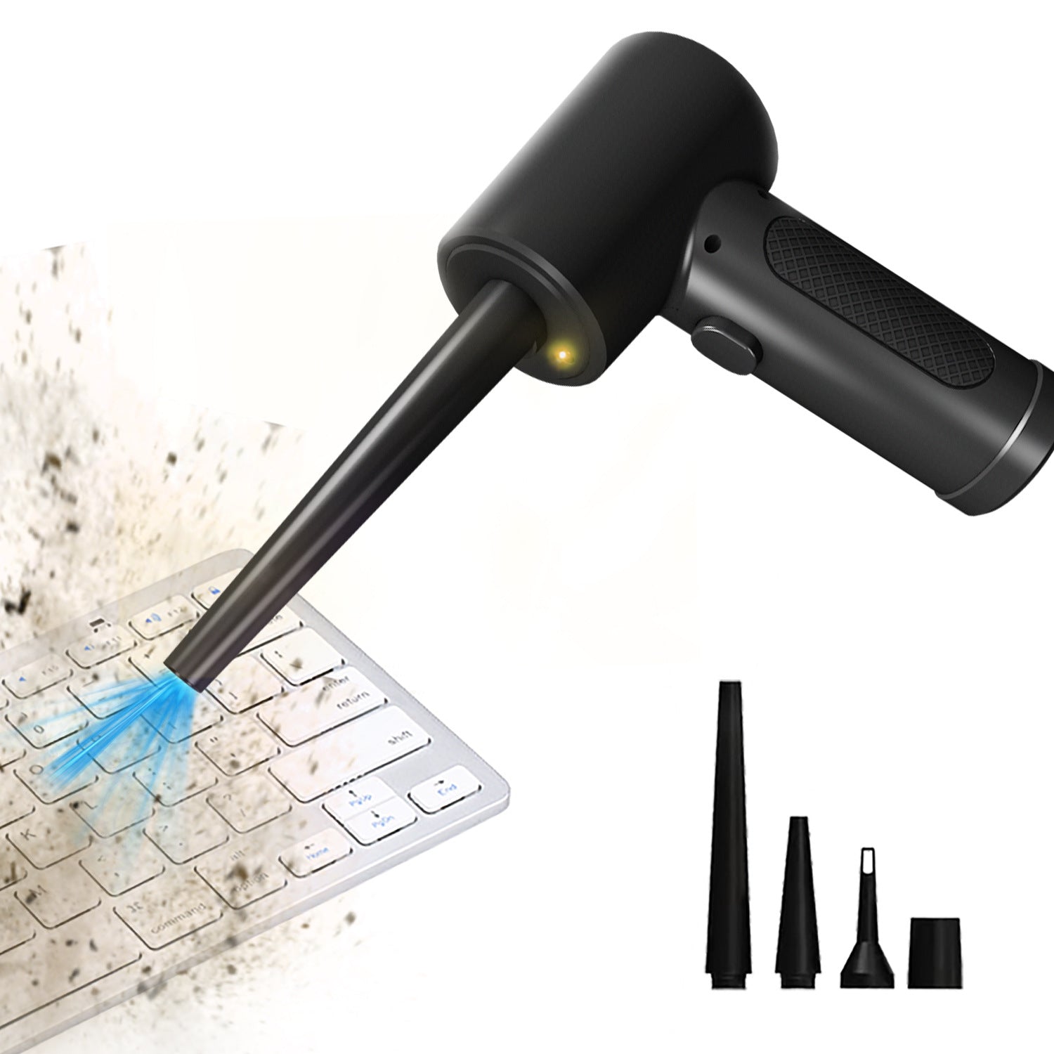 51000RPM Rechargeable Cordless Handheld Dust Blower with Computer Keyboard Cleaner Brush Portable Electric Compressed Air Duster Keyboard Electronics Cleaner Dust Blower