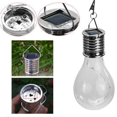 Solar Panels LED Waterproof Solar Outdoor Garden Camping Hanging Night Light Lamp Bulb Clearance Sale for outdoor decoration