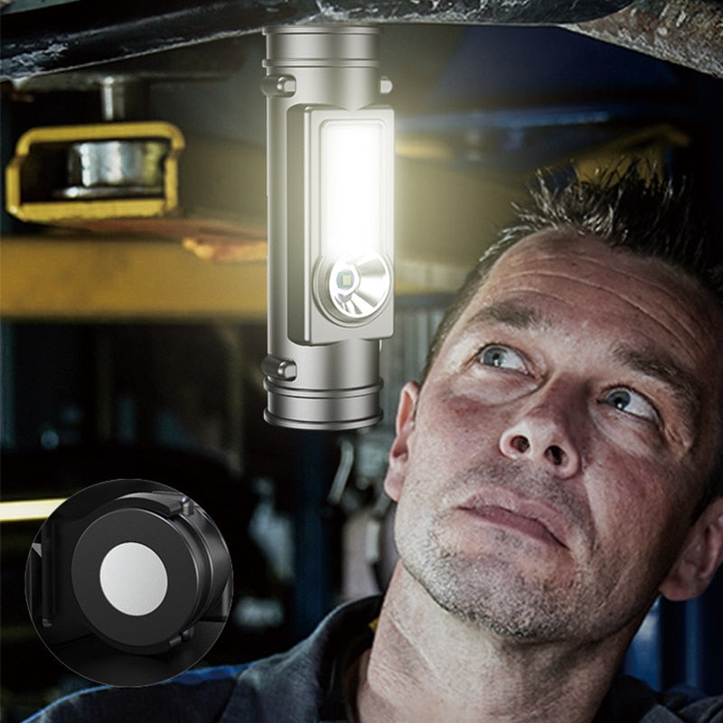 Portable Mini Powerful LED Headlamp XPE+COB USB Rechargeable Headlight Built-in Battery Waterproof Head Torch Head Lamp