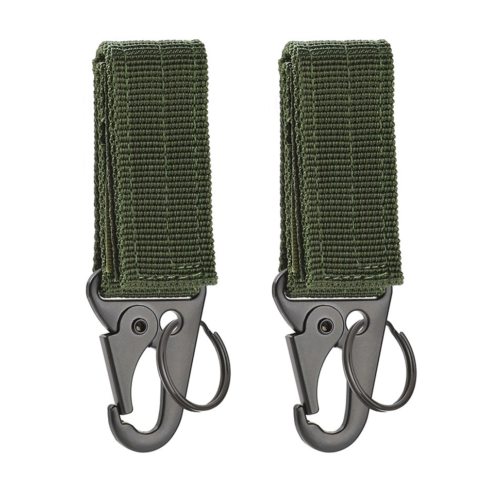 Tactical Hanging Buckle Molle Nylon Webbing Belt Triangle Buckle Outdoor Climbing Camping Tool Accessory Carabiner Keychain