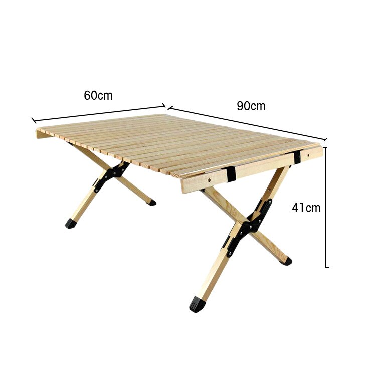 Folding Wood Table Portable Camping Large Wooden Desk with Carry Bag for Beach Picnic Outdoor Garden Backyard Furniture