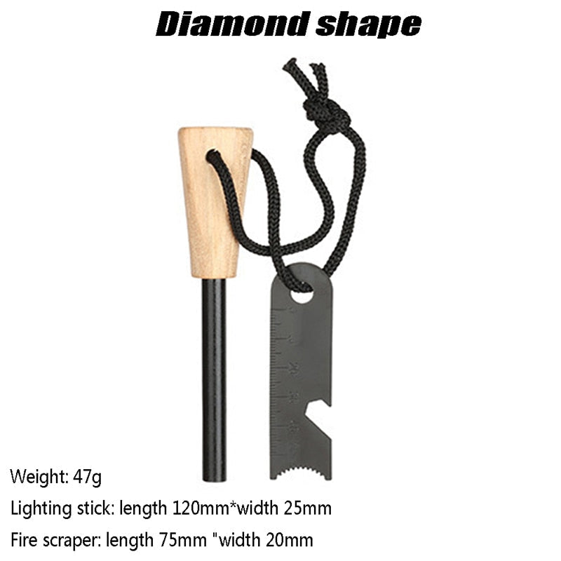 High quality Outdoor Camping Equipment Portable Ignition Tool Magnesium Strip Lighter Stick Product Suit Cigarette Lighter