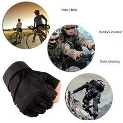 Men Tactical Gloves Army Tackle Shooting Outdoor Sports Half Finger Hiking Gloves Camping Military Hunting Airsoft Equipment