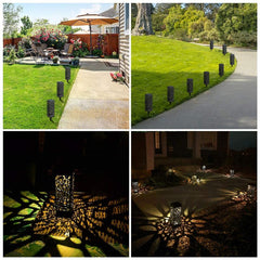 Solar Lawn Light Decoration Garden Hollow Lawn Lamp Outdoor Soalr Garden Lights Pathway Light Waterproof led Solar Garden Lights - 成本价