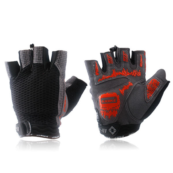 Cycling Gloves Half Finger Gloves -Male Black Red Blue