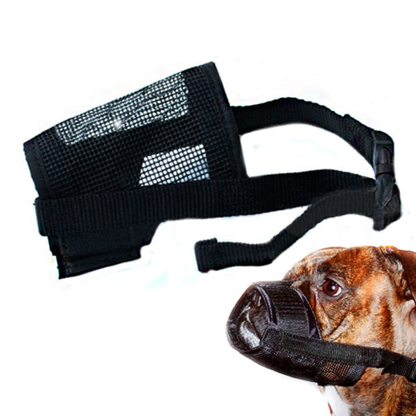 Nylon Fabric Adjustable Mesh Anti Bark Bite Pet Mouth Muzzle