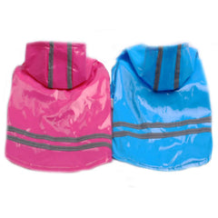 PU Leather Night Safe Reflective Effect Waterproof Pet Rain Coat