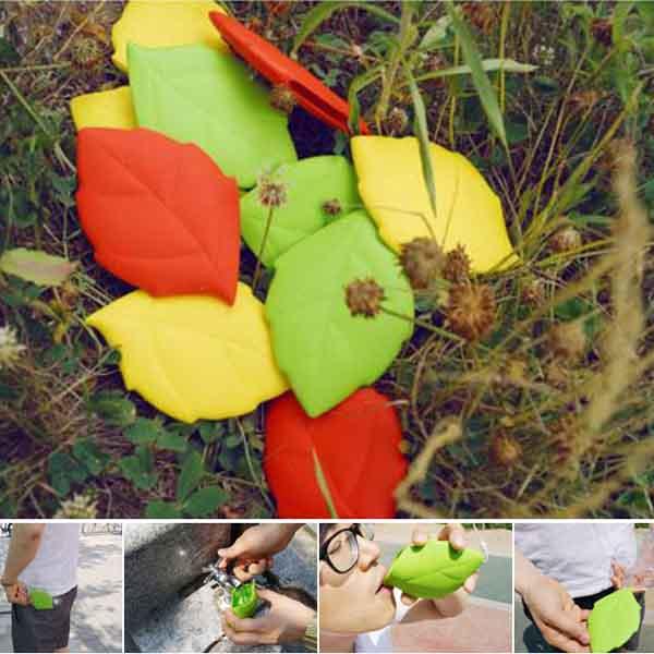 Portable Leaves Silicone Cup Outdoor Folding Water Travel Supplies