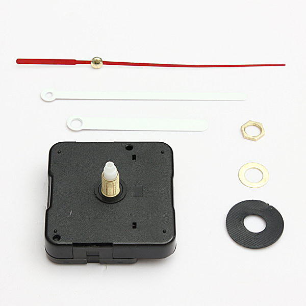 White & Red Hands DIY Quartz Black Wall Clock Movement Repair Parts