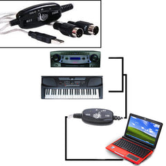 USB Cable Converter PC to Music Keyboard Adapter