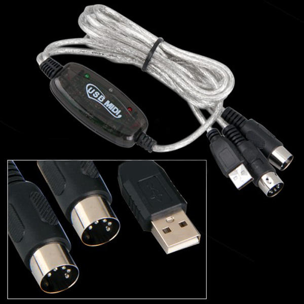 USB Cable Converter PC to Music Keyboard Adapter