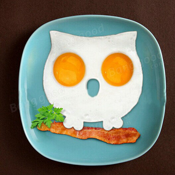 Silicone Owl Shaped Fried Egg Mold Funny Side Up Egg Ring Mould Kitchen Cooking Tool