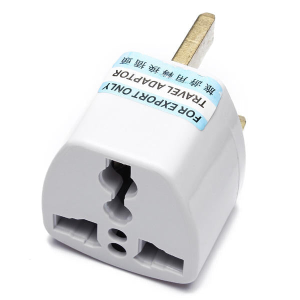 UK type 3 flat blades plug with Earthed Universal Travel AC Adapter