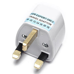 UK type 3 flat blades plug with Earthed Universal Travel AC Adapter