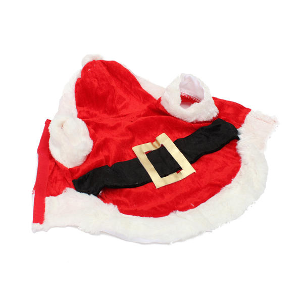 Pet Puppy Dog Christmas Santa Claus Clothes Hoodie Outfit Outwear Coat