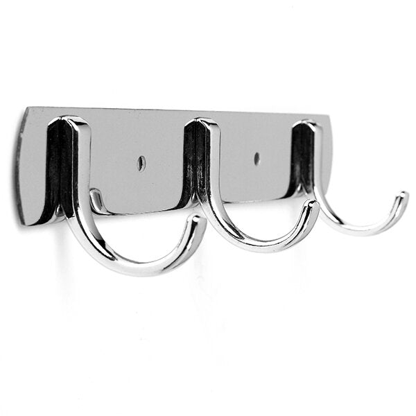 3/4/5/6 Hooks Wall Door Stainless Steel Kitchen Clothes Hook Hanger