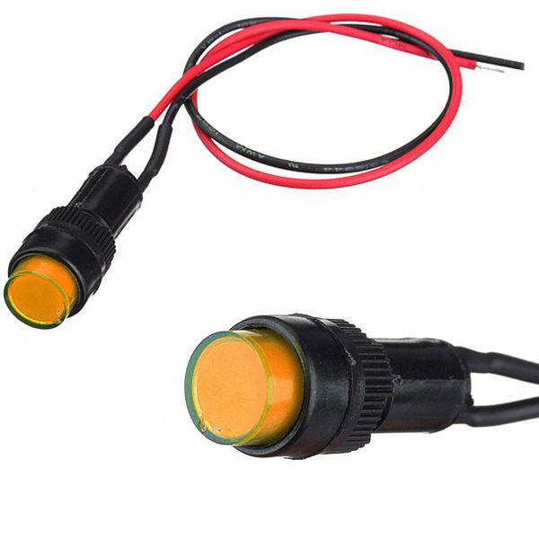 10mm Universal Indicator Dash Panel Warning Light Lamp