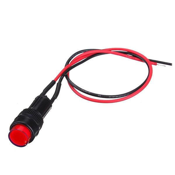 10mm Universal Indicator Dash Panel Warning Light Lamp