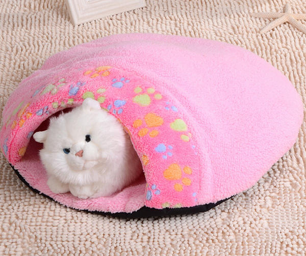 Lovely Warm Cat House Soft Sleeping Bag Cute Cat Bed Cave