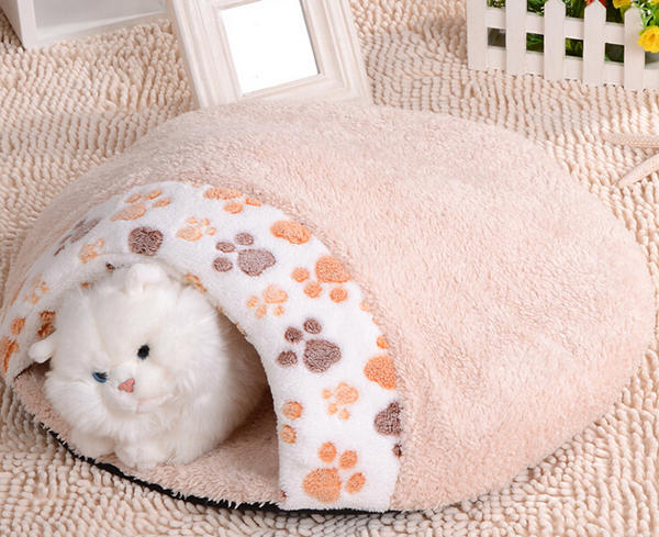 Lovely Warm Cat House Soft Sleeping Bag Cute Cat Bed Cave