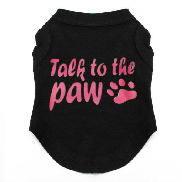 Talk to the Paw Small Paw Print Pet Dog Cat Summer Cotton Vest