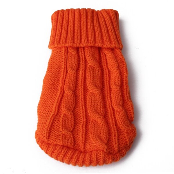 Pet Dog Cat Clothes Winter Solid Warm Sweater Knitwear Puppy Clothes Pest Coats