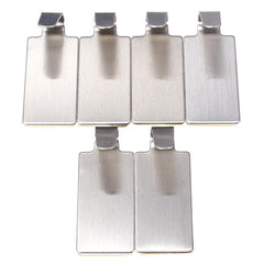 6Pcs Stainless Steel Adhesive Clothes Hanger Hook Wall Door Hook Bathroom Towel Holder