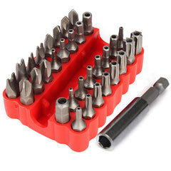 33pcs Magnetic Screwdriver Bit Set Torx Hex Star Spanner Tri Wing Electric Screwdriver Hex Bits with Holder