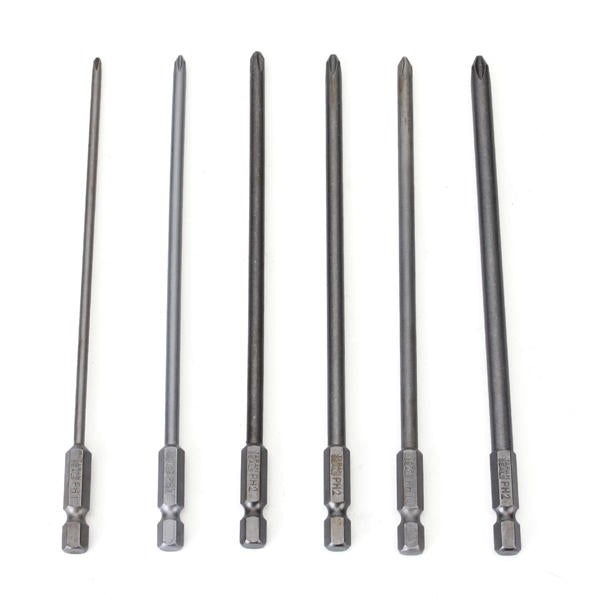 6pcs 150mm 3mm-6mm Magnetic Hex Cross Head Screwdriver Bit Set Electric Screwdriver